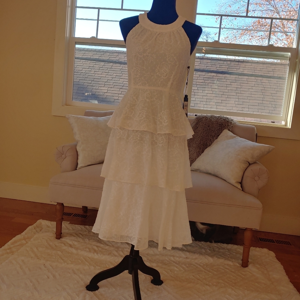 Tommy Hilfiger White Layered Dress